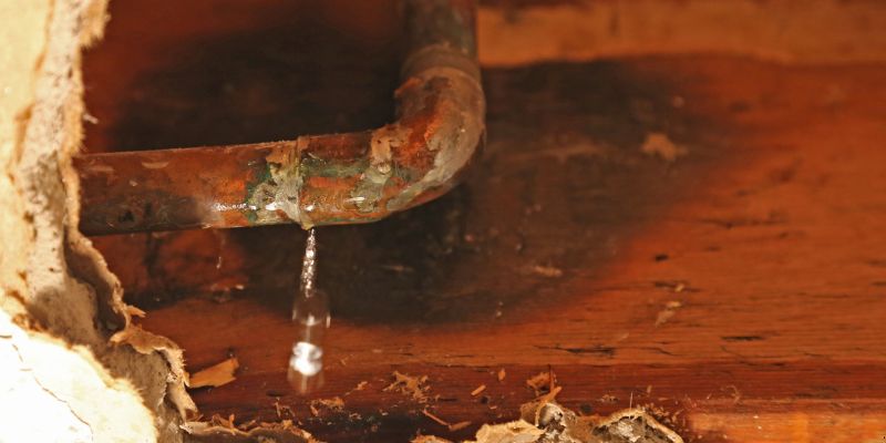 vazamento de água em cano